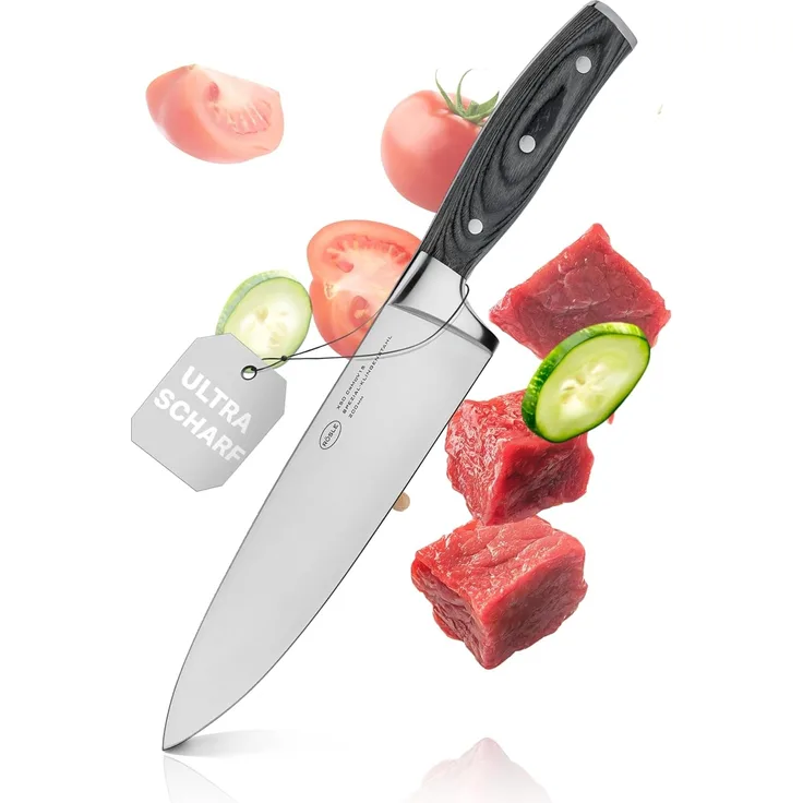 Rösle Kochmesser WOLFGREY 20 cm Griff Pakka