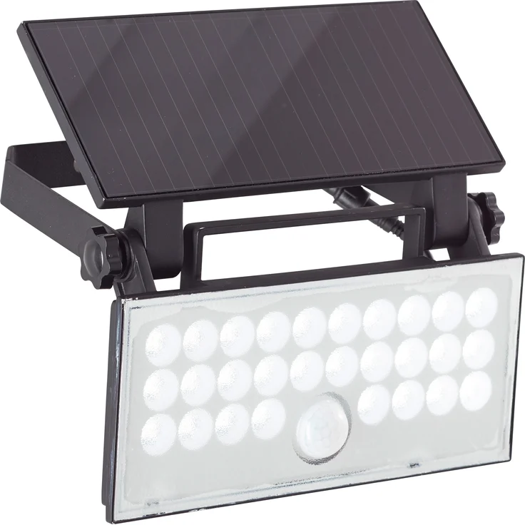 Brilliant LED Außen-Wandleuchte Luton Außenlampe Solar, 19 cm, 1000 lm, 4100 K, schwenkbar, schwarz – Bild 3