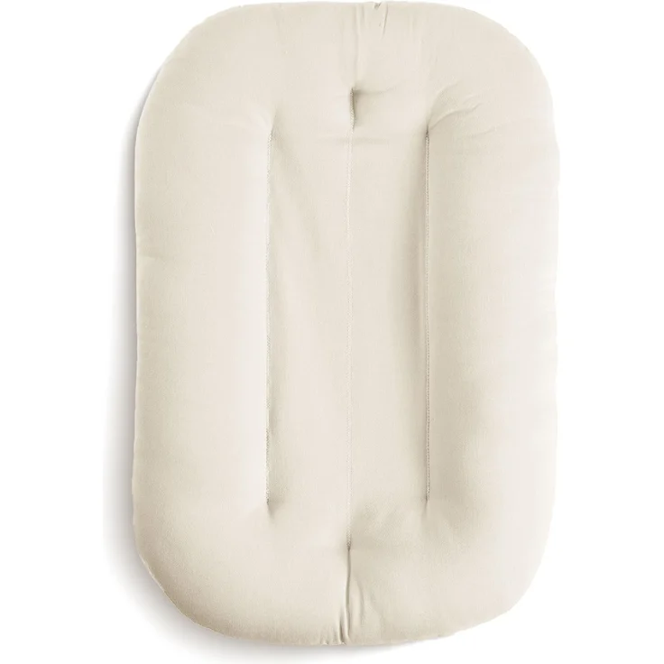 Snuggle Me® Babynest (0-9 Monate) - Premium Babynestchen Neugeborene, Bio-Baumwolle mit Faserfüllung, Ungepolsterte Mitte, die Umarmungen imitiert, 100% Maschinenwaschbar, Inkl. Reisetasche (Natural)