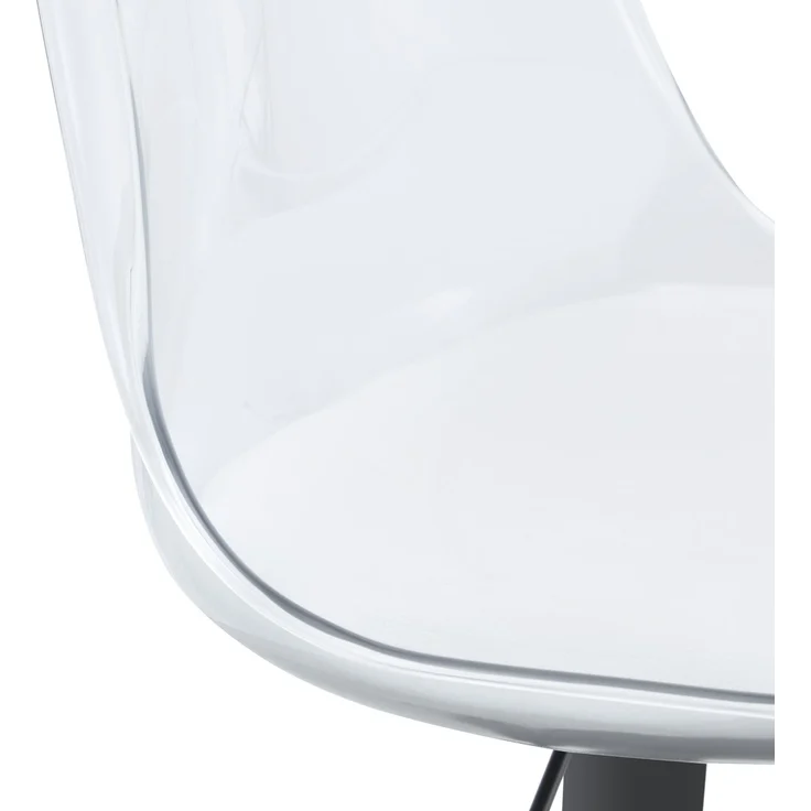 Barhocker H 120 x T 45.7 x B 53.3 cm transparent, höhenverstellbar, 360° drehbar, Metall/Kunststoff, 2 Stück – Bild 9