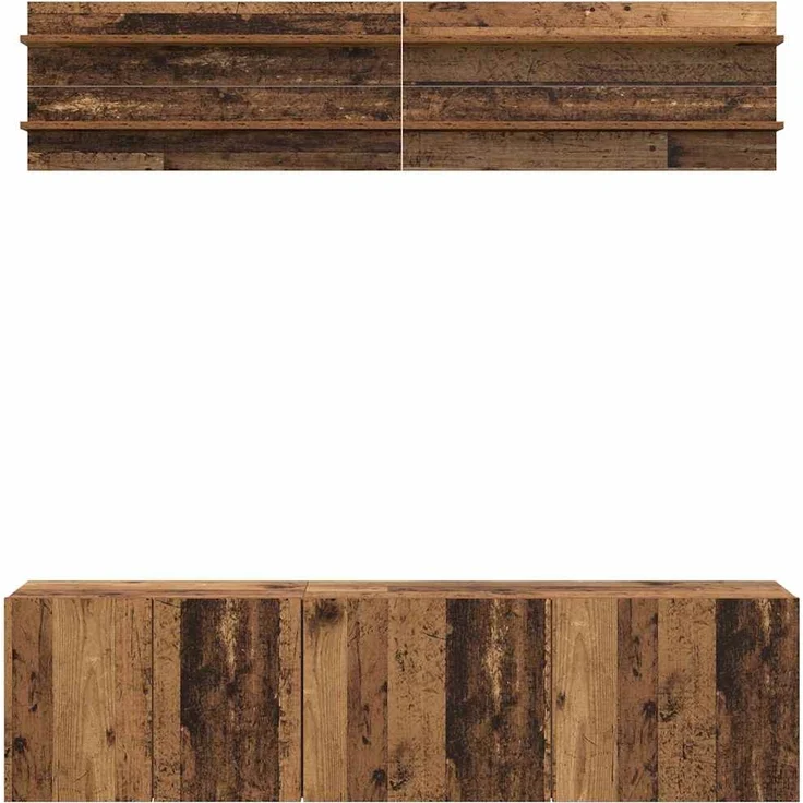 vidaXL TV-Einheiten Wandmontiert 6 pcs Altholz Holzwerkstoff 3403568 – Bild 8