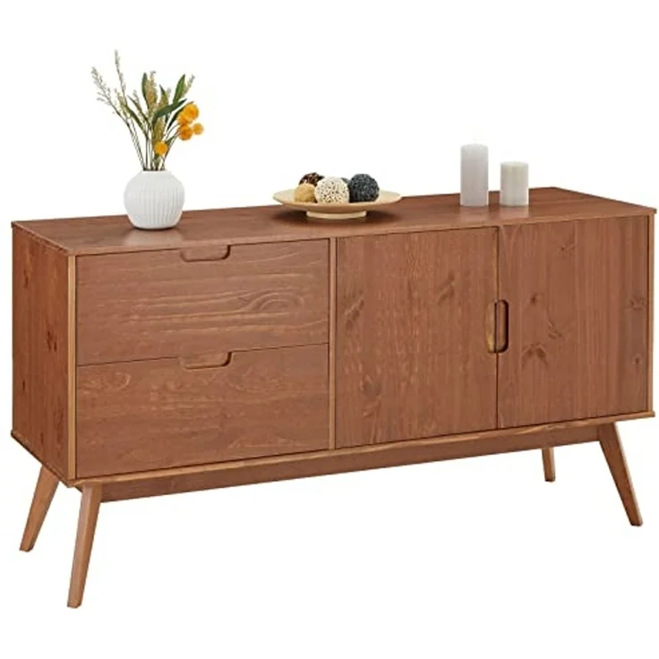 IDIMEX Sideboard TIVOLI, moderne Kommode mit 2 Türen und 2 Schubladen, Skandi kastenienfarben – Bild 1
