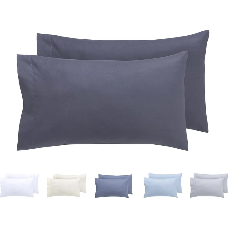 Kissenbezüge, extra weiche Mikrofaser, hypoallergen, Set mit 2 Kissenbezügen 30X50 cm Dunkelgrau