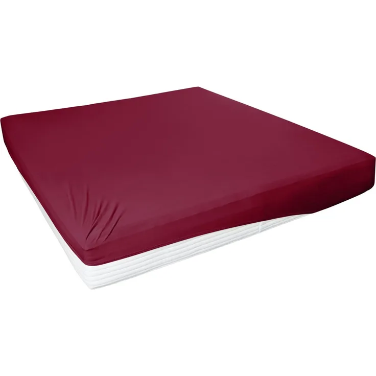 Westminster Spannbetttuch Jersey Elastan 190 x 200 cm bordeaux