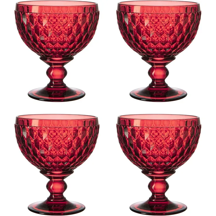 Multipack Villeroy & Boch Boston coloured Sektschale / Dessertschale red - 4 Stück