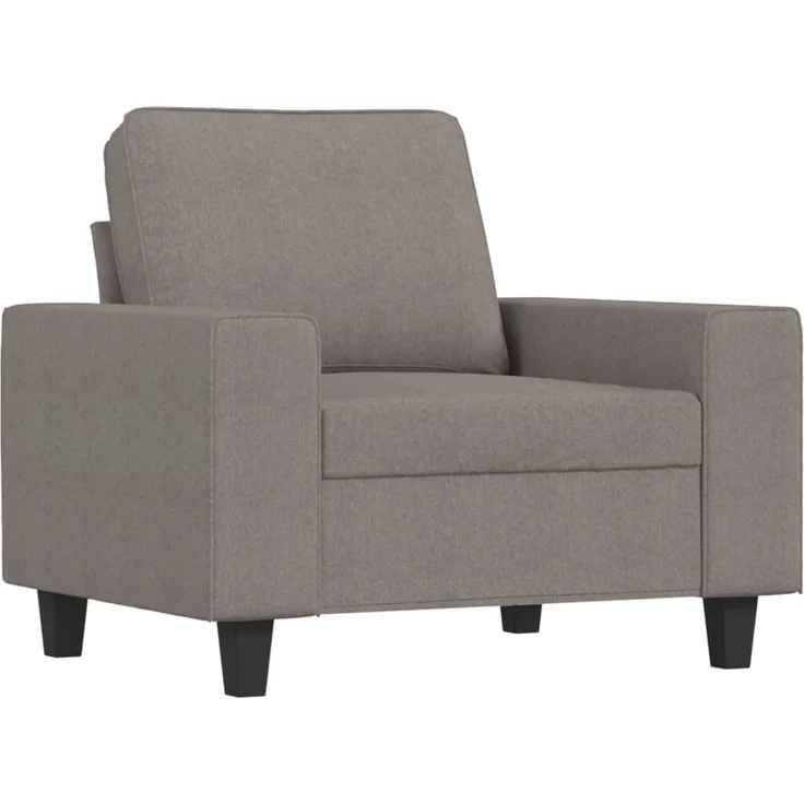 vidaXL Sessel mit Hocker Taupe 60 cm Stoff 3201150 – Bild 2