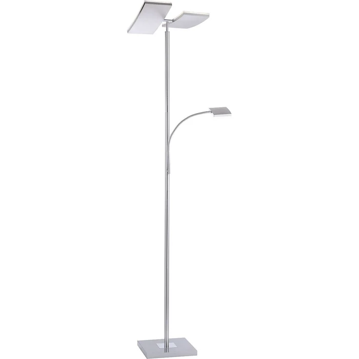 JUST LIGHT 11725-55 RUBEN LED Stehleuchte mit Lesearm 3000K dimmbar stahlfarben – Bild 2