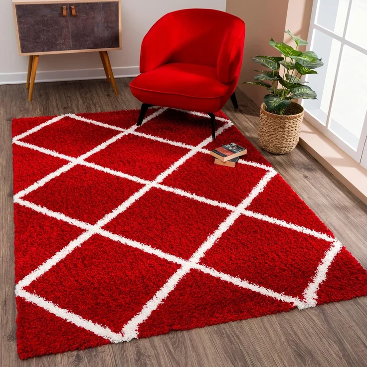 Sanat Hochflor-Teppich Madrid, rechteckig, Höhe: 30 mm, Wohnzimmer, Langflor, Shaggy Teppich