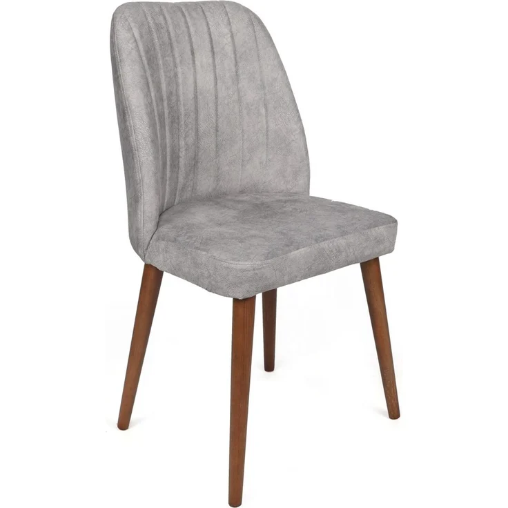 Skye Decor 'Alfa-468 V4' Stuhlset (4-teilig), Grau / Walnuss, 50 x 90 x 49 cm – Bild 2
