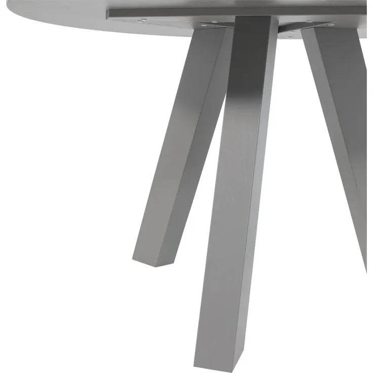 Esstisch Rhonda - Eichenholz warmes Grau, Ø 129 cm – Bild 5