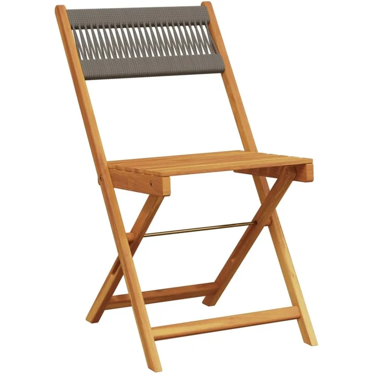 vidaXL Gartenstühle 6 Stk. Klappbar Grau Massivholz Akazie 3214605 – Bild 2