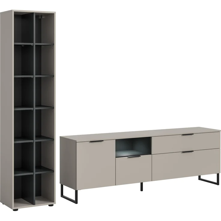 Wohnzimmer-Set >Noida< in kaschmir - 245x192x41cm (BxHxT) – Bild 1