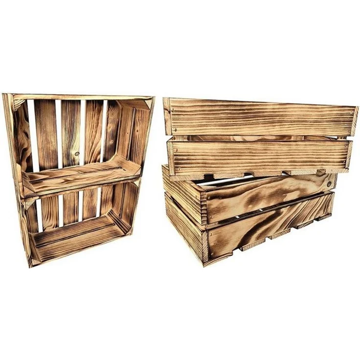 sunnypillow Holzkiste Holzkisten Obstkisten Apfelkisten in vielen Farben zur Auswahl, 4er Set 25 x 40 x 15 cm – Bild 4