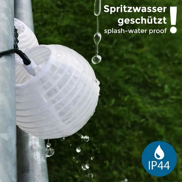 DOPWii LED-Lichterkette Außen Lichterkette Solar,6m 30 Lampions,Garten,Balkon,Hof Deko, Mini-Stringlaternen für den Außenbereich, kleine Laternen – Bild 3