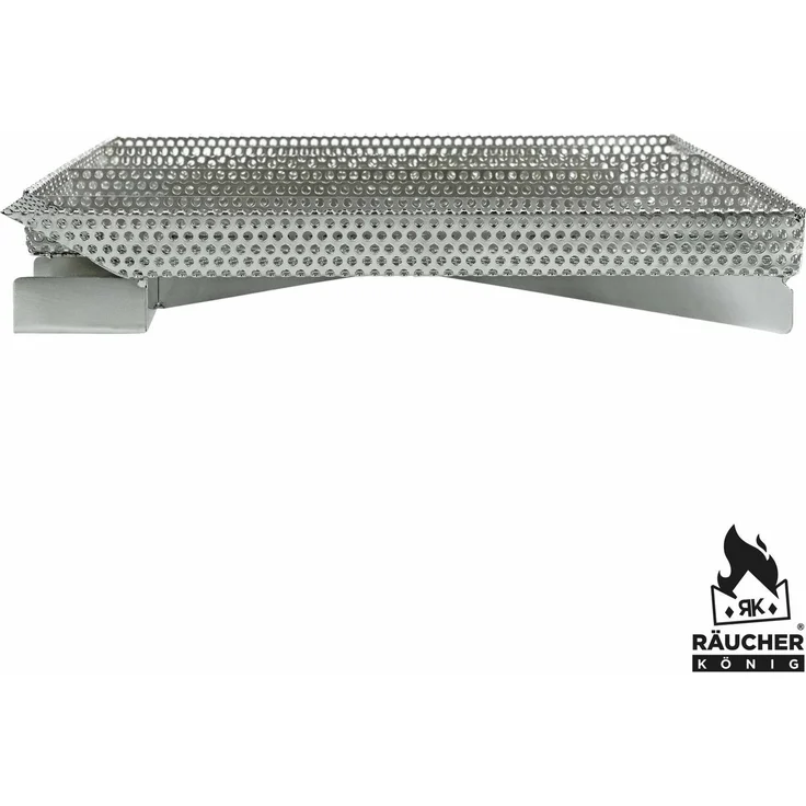 Räucher König Metall Kaltraucherzeuger Single Gr. L, Edelstahl Silber 27,5 x 27,5 x 4,5 cm – Bild 5