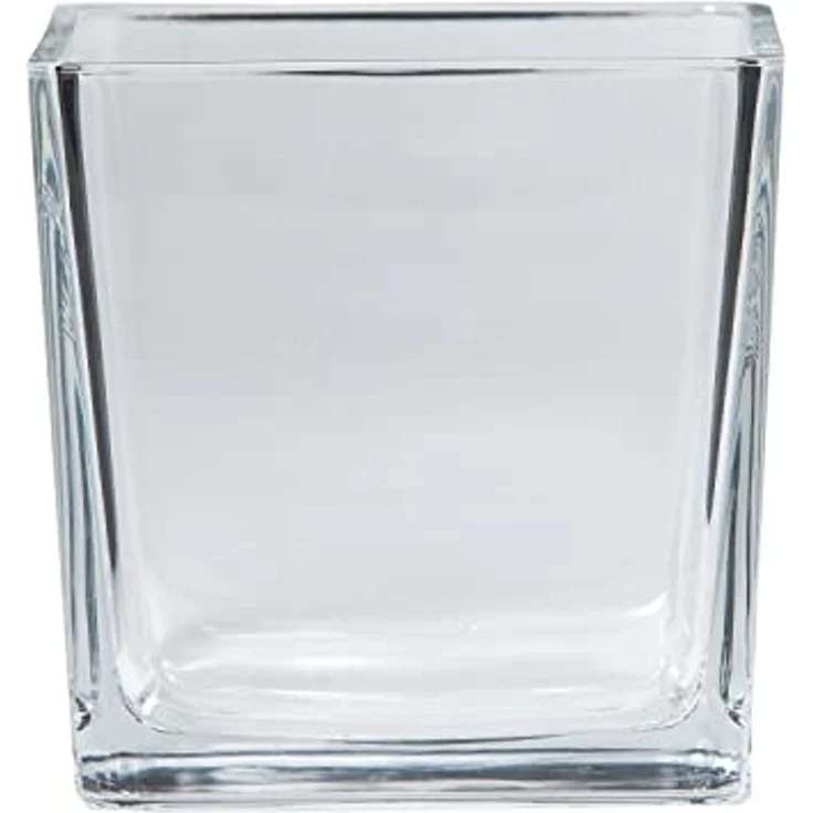 INNA-Glas Blumentopf Pflanztopf LEVI, Würfel - viereckig, klar, 12x12x12cm – Bild 2
