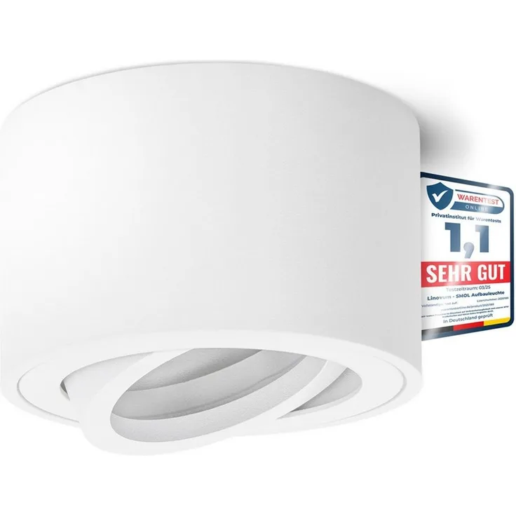 linovum LED Aufbaustrahler SMOL Aufbauleuchte Deckenlampe weiß schwenkbar Spot Deckenstrahler