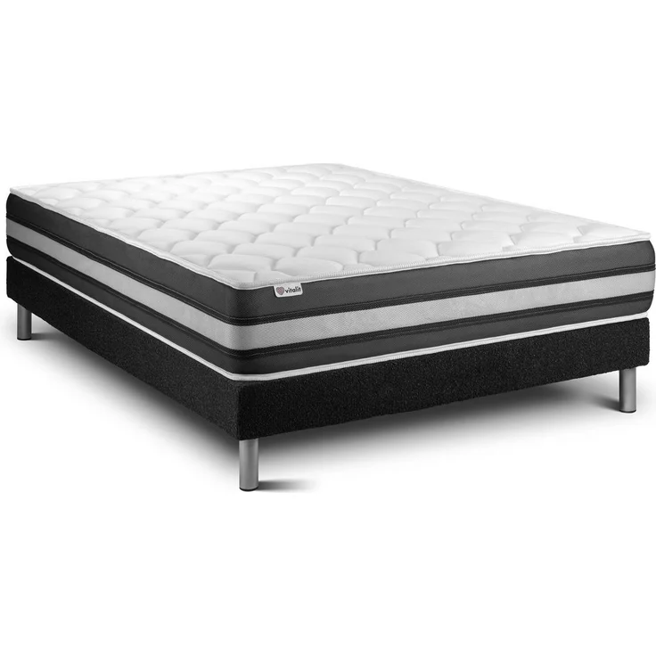 Matratzenset VITAL SPRING ZEN 180 x 220 cm Bettrahmen Kit schwarz – Bild 2