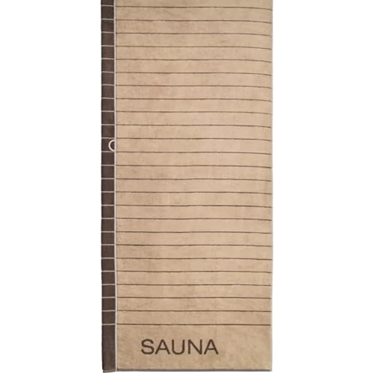 CAWÖ Saunatuch - C Balance, 80x200 cm, Walkfrottier, Baumwolle, Streifen Sand – Bild 2