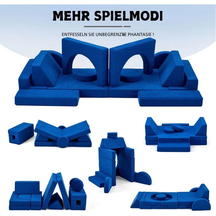 LEADZM Kindersofa Kindersofa Spielsofa, Schaumstoff Stapelsteine für Kinder, Kindercouch – Bild 3