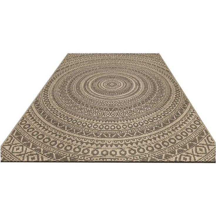 TaraCarpet Outdoorteppich TaraCarpet Regina Mandala Wohnzimmer,Schlafzimmer,Esszimmer natur, rechteckig, Höhe: 7 mm, Küche Flur Terrasse Garten Balkon 80x150 – Bild 4