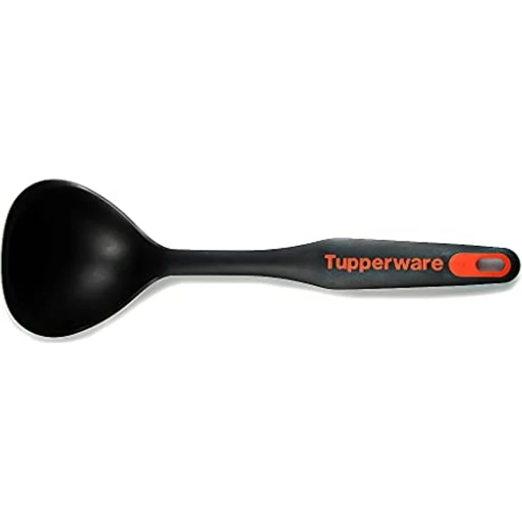 TUPPERWARE Kochlöffel Tupperware Griffbereit Schöpflöffel schwarz/orange – Bild 3