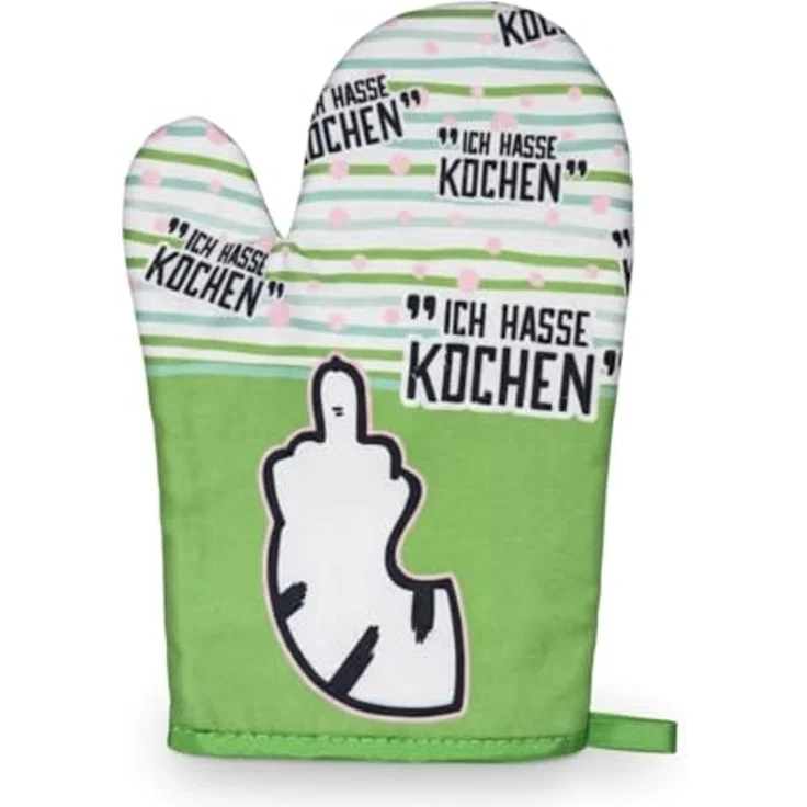 HAC24 Topflappen Ofenhandschuhe Topfhandschuhe Kochhandschuhe Backhandschuhe, (Set, 2-tlg), Miesekatze, Waschbar – Bild 2