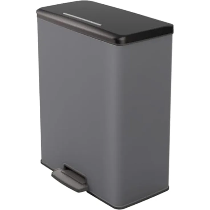 Curver Tretmülleimer Deco Rechteckig 65L Grau