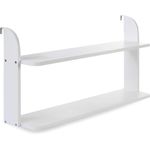 Einhängeregal für Hochbett 2 Ablagen, Holz Weiß