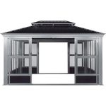 Sojag Aluminium Pavillon Wintergarten Bolata 1014 | Anthrazit/Lichtgrau | 289 x 423 x 292 cm