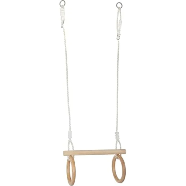 small foot 11909 - Trapez mit Turnringen, 2in1 Schaukel, Holz – Bild 2