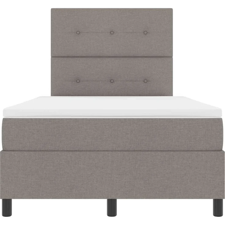 vidaXL Boxspringbett mit LED-Lichtleisten Taupe 120 x 190 cm Stoff 3342855 – Bild 8
