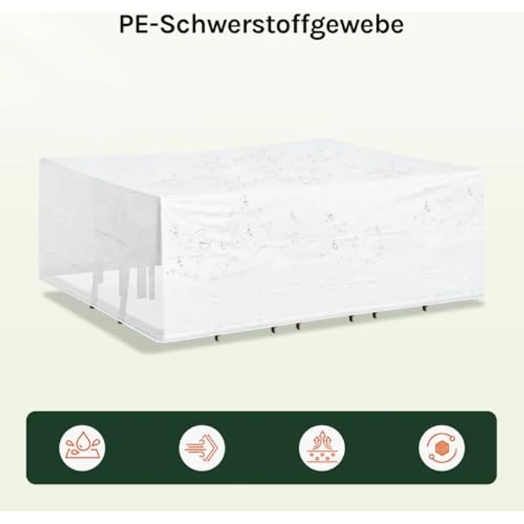Woltu Gartenmöbel-Schutzhülle, für Sitzgruppe Gartenmöbel, UV-Beständig winterfest reißfest – Bild 5