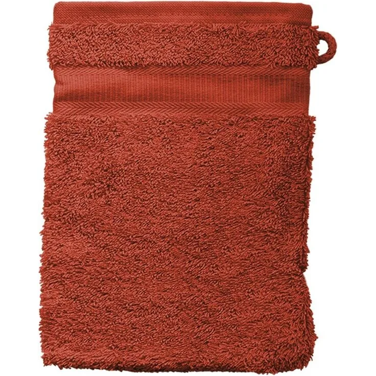 Cotonea Bio-Baumwolle Handtücher | Waschhandschuh 16x21 cm | ziegel