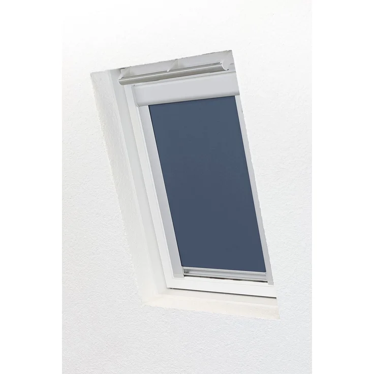 Lysel - Qualitätsdachfensterrollo abdunkelnd dunkelblau Rollo geeignet für Velux Dachfenster UK08, SK08, SK09, SK10, SK11, SK12, SK13, (B x H) 117.30cm * 121.50cm in blau/dunkelblau – Bild 6