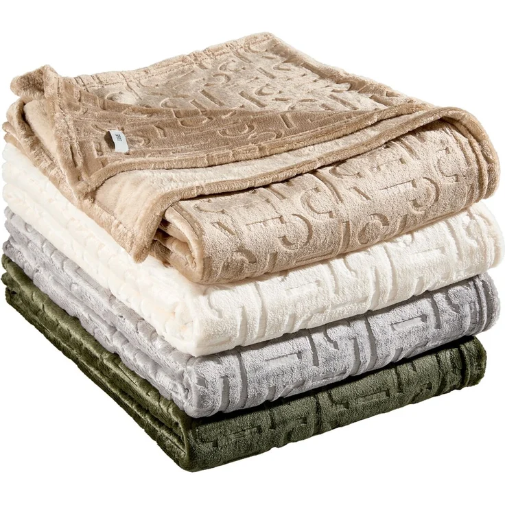 Esprit 'E-SCATTER' Plaid, Polyester grün, 140 x 190 cm, waschbar bis 30 °C – Bild 2