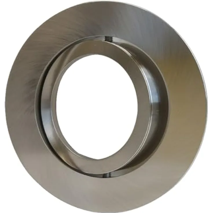 Megatron Einbauspot MT75201, Eisen gebürstet, LED GU10 und GU5.3, hochwertiger Decoclic Einbauring, 1 Stück
