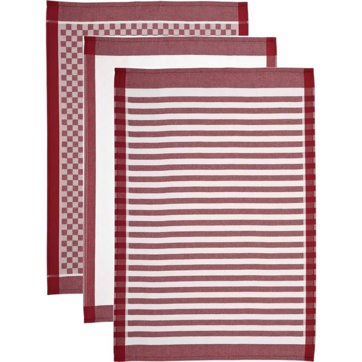 ROSS Geschirrtuch SUPERIOR, (Set, 3-tlg, 3x Geschirrtuch 50x70 cm)