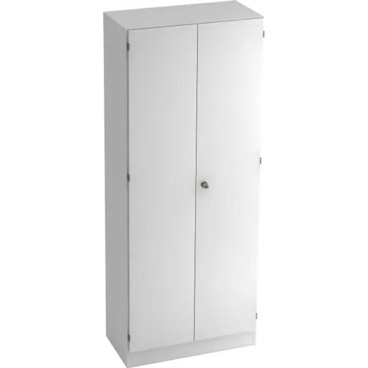 Schrank 5 Ordnerhöhen mit Sockel SG Weiß / Weiß