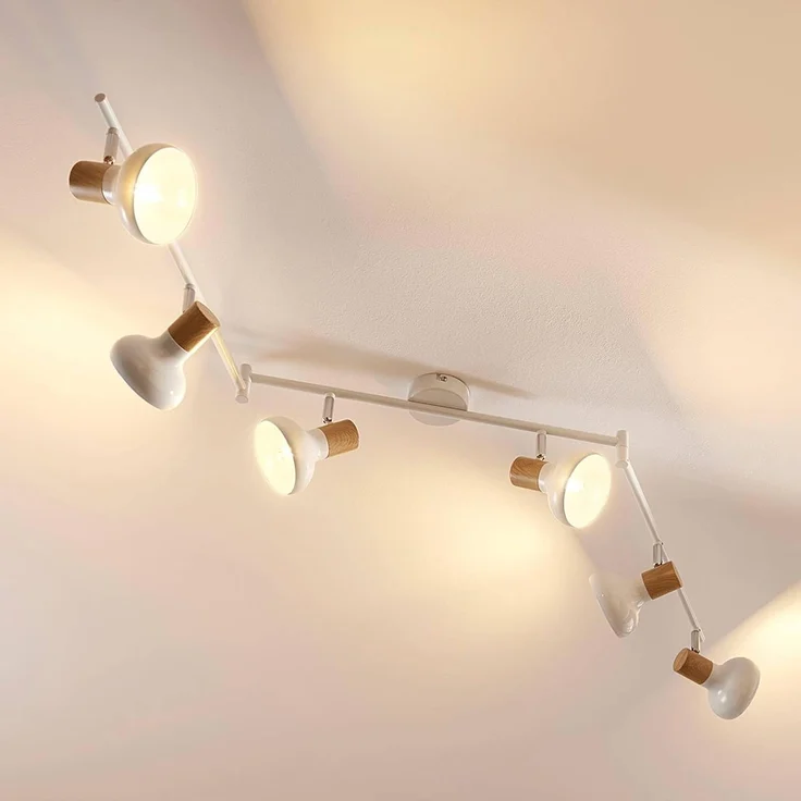 Lindby Deckenstrahler Fridolin, Metall, Weiß IP20, 6 x 40 W – Bild 6