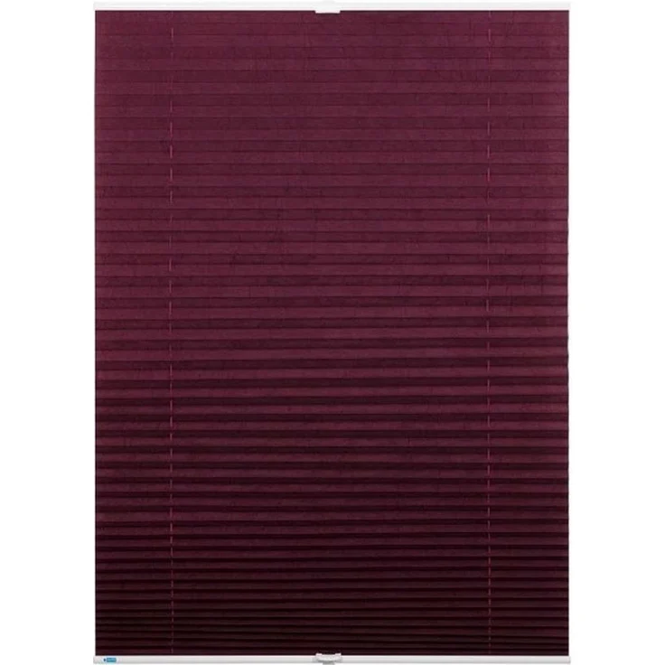 K-home Klemmfix-Plissee 40x210 cm (B x L) Bordeaux Lichtschutz +++ Moderne Crushed Optik +++ – Bild 4