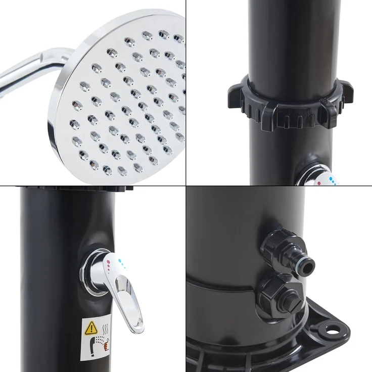 Solardusche Frerievn mit Fußdusche 215 cm 18L [casa. pro] – Bild 9