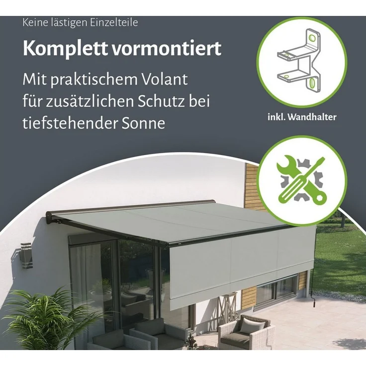 empasa Kassettenmarkise "EXPERT" Elektrische Halbkassettenmarkisen mit ausfahrbarem Volant – Bild 2