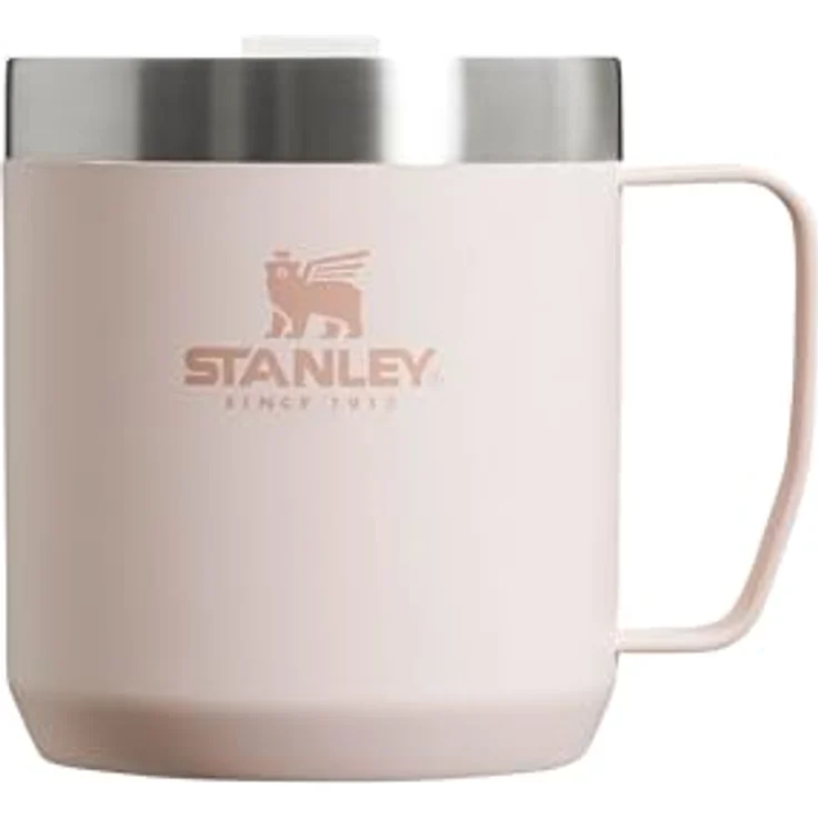 Stanley Classic Legendary Camp Mug Thermobecher 354 ml - Rose Quartz - Hält 1.5 Stunden Heiß - 3 Stunden Kalt - BPA-Frei - Spülmaschinenfest - Edelstahl Kaffeebecher To Go – Bild 1