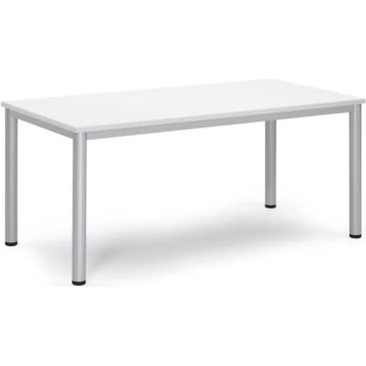 Soennecken Besprechungstisch 160x80x72cm Gestell silber Platte weiß
