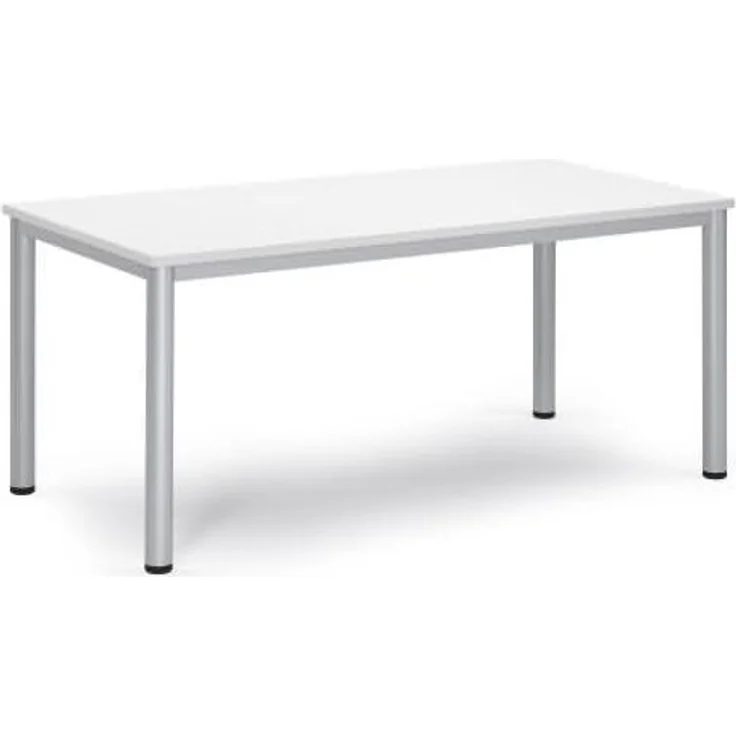 Soennecken Besprechungstisch 160x80x72cm Gestell silber Platte weiß