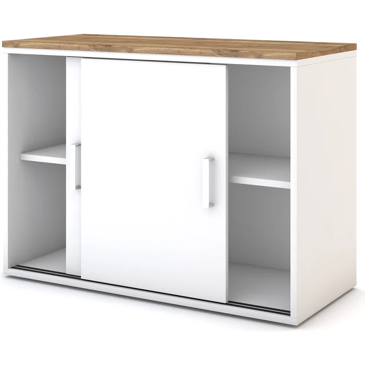 ASSMANN Schiebetürenschrank Allvia Eiche Tabak 100x44x73cm Holz – Bild 7