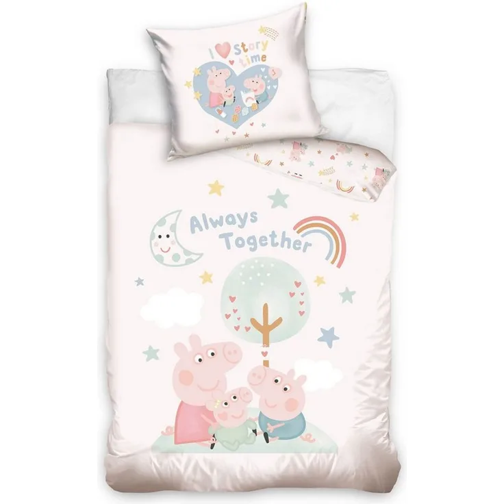 Peppa Pig Babybettwäsche Schweinchen Peppa Babybettwäsche BABY254015 100x135 cm + 40x60 cm