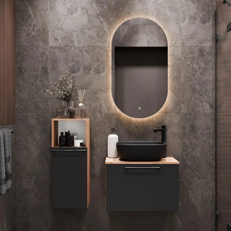 Planetmöbel Badmöbel-Set Astra, (Badezimmer Möbel im modernen Design, 3-St), Badezimmer Möbel im modernen Design – Bild 2