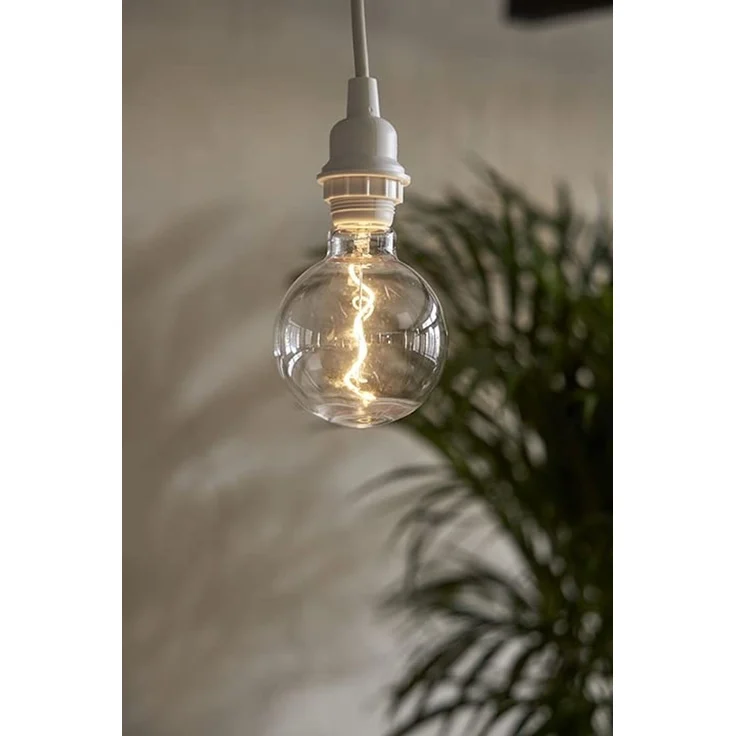 LED Outdoor-Leuchtmittel E27, G95, 1W, 55lm, rund, klar, warmweiß – Bild 3